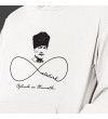 Atatürk Sonsuza Dek Baskılı Cepli, Kapşonlu Beyaz Unisex Sweatshirt HK2297