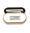 Clipper Metal Taşlı Altın Çakmak