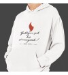 10 Kasım Özel Baskılı Kapşonlu Beyaz Unisex Sweatshirt HK2295