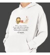 Atatürk Baskılı Kapşonlu Beyaz Unisex Sweatshirt HK2290