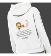 Atatürk Baskılı Kapşonlu Beyaz Unisex Sweatshirt HK2290