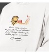 Atatürk Baskılı Kapşonlu Beyaz Unisex Sweatshirt HK2290