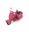 Dekoratif Metal Pembe Scooter