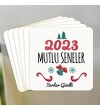 Kişiye Özel 2023 Yeniyıl Temalı Fotoğraf Baskılı 6x6 Kare Magnet HK2406 (6 ADET)