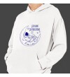 Kişiye Özel Çok Rahat Çok Profesyonel Baskılı Kapşonlu Beyaz Unisex Sweatshirt HK2362