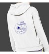 Kişiye Özel Çok Rahat Çok Profesyonel Baskılı Kapşonlu Beyaz Unisex Sweatshirt HK2362