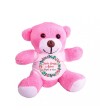 Kişiye Özel Yeniyıl Baskılı Peluş Pembe Ayı Love You HK2420